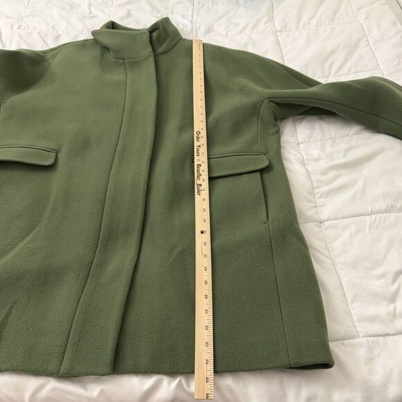 J. Crew Cocoon Coat 22 Green Italian Stadium Cloth Wool Thinsulate Nello Gori - Picture 10 of 11